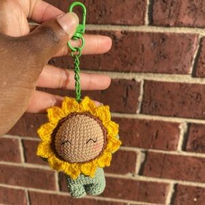 Sunflower girl keychain